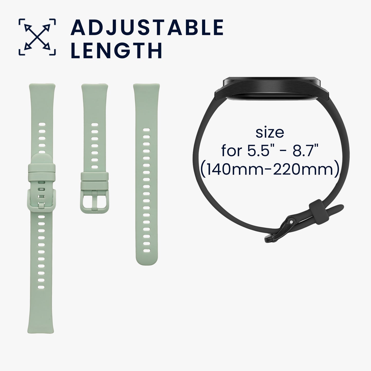 kwmobile Sportarmband kompatibel mit Huawei Band 10 / 9 / 8 Armband - Großes Set Smartwatch Armband