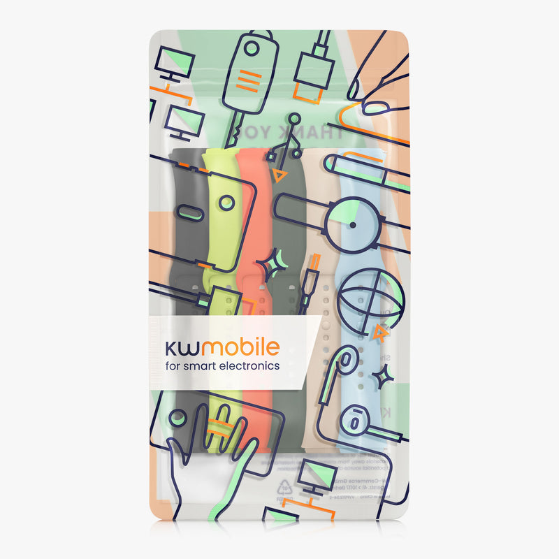 kwmobile Sportarmband kompatibel mit Xiaomi Redmi Watch 3 Active Armband Set Smartwatch Armband