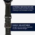 kwmobile Ersatzarmband geflochten kompatibel mit Garmin Vivoactive 6 / Vivoactive 5 / Venu Sq / Amazfit GTS / Bip 3 Armband Fitnesstracker Sportarmband aus PU Leder mit Uhrenverschluss