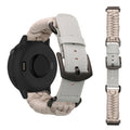 kwmobile Ersatzarmband geflochten kompatibel mit Garmin Vivoactive 6 / Vivoactive 5 / Venu Sq / Amazfit GTS / Bip 3 Armband - Fitnesstracker Sportarmband aus PU Leder mit Uhrenverschluss - Creme Creme  [dsg02]