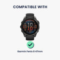 kwmobile Schutzhülle kompatibel mit Garmin Fenix 8 47mm Hülle - Fitness Tracker Case - Soft Smartwatch Case