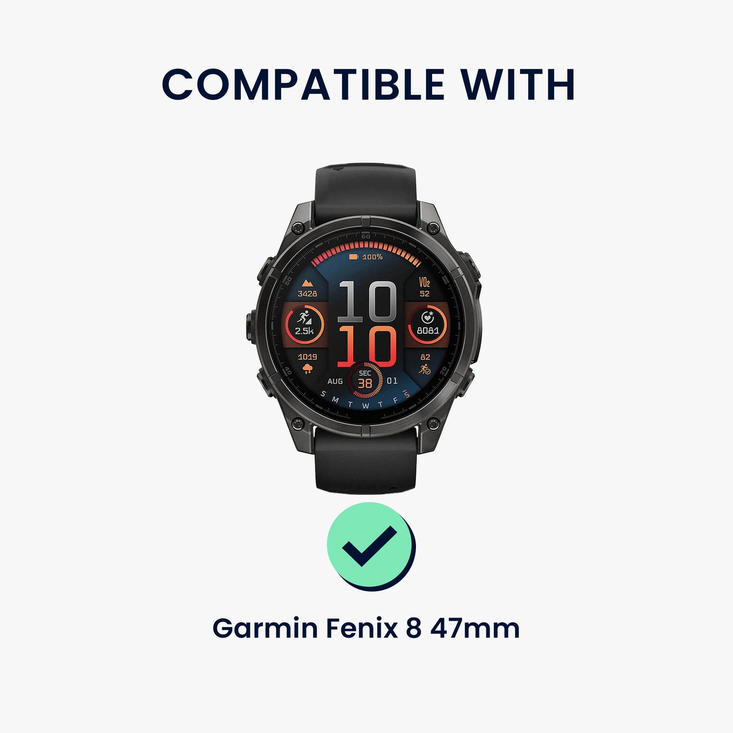 kwmobile Schutzhülle kompatibel mit Garmin Fenix 8 47mm Hülle - Fitness Tracker Case - Soft Smartwatch Case
