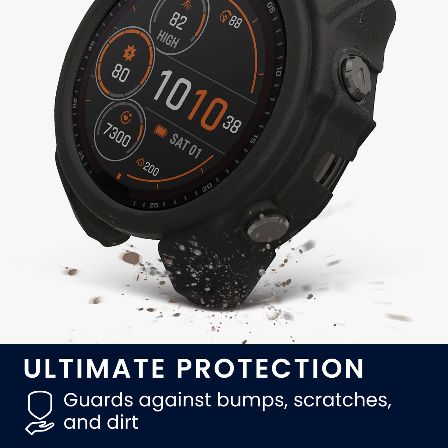 kwmobile Schutzhülle kompatibel mit Garmin Fenix 8 47mm Hülle - Fitness Tracker Case - Soft Smartwatch Case