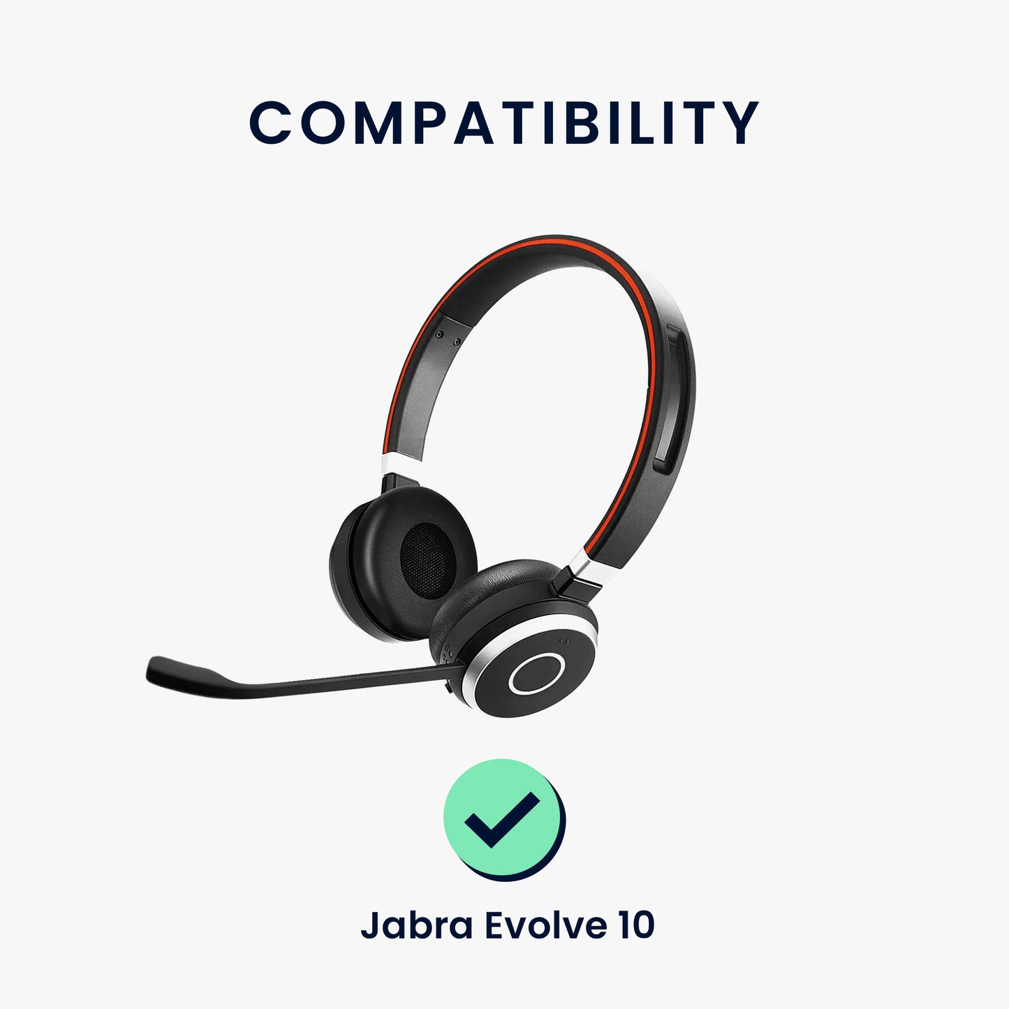 kwmobile Ohr Polster für Jabra Evolve 10 Ohrpolster Ersatz Kopfhörer Ersatzteile Over Ear Headphones