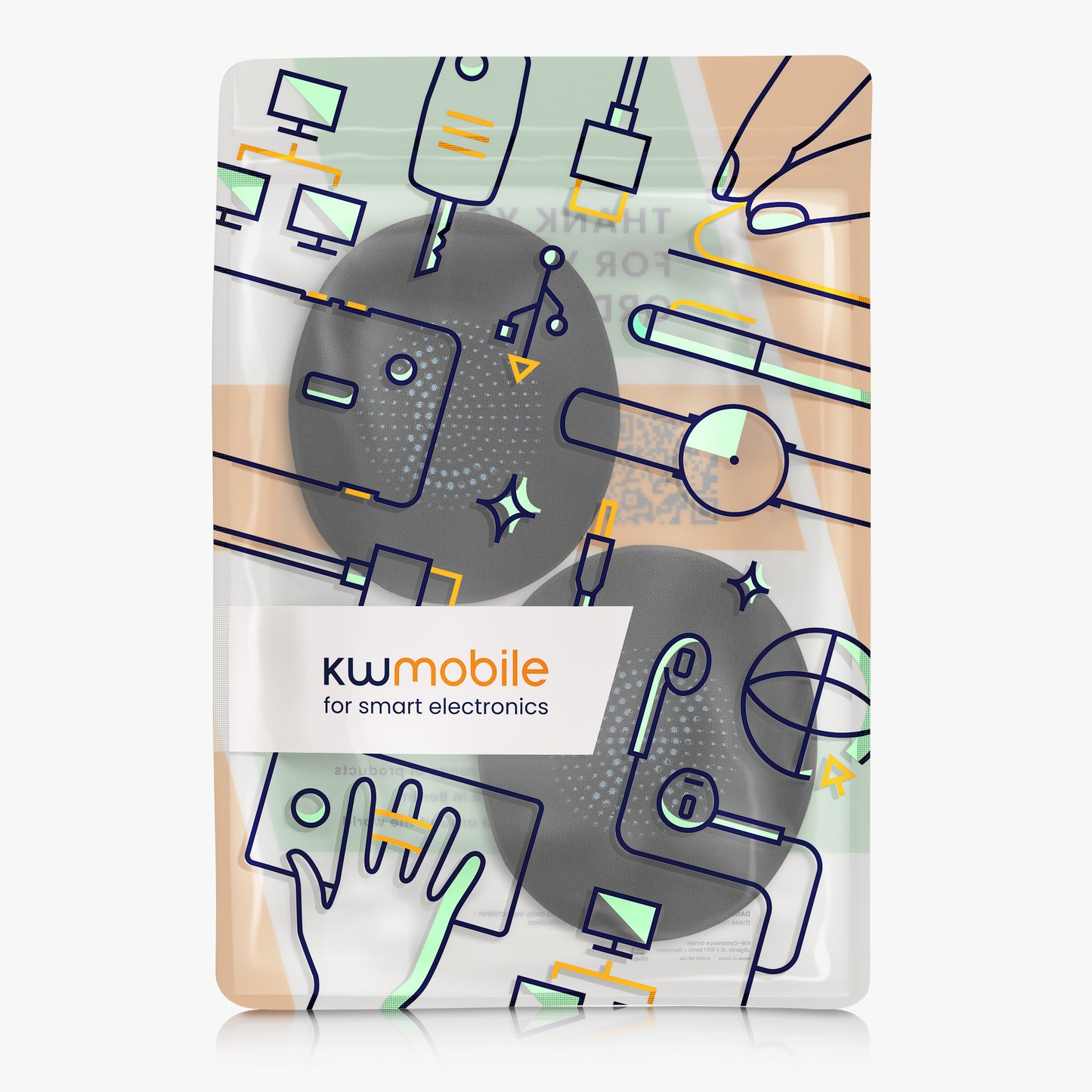 kwmobile Ohr Polster für Jabra Evolve2 65 / 65MS / Evolve2 40 / 40UC / Elite 45h Ohrpolster - Ersatz Ohrpolster - Kopfhörer Ersatzteile - Kopfhörer Ersatzpolster mit Cooling Effekt