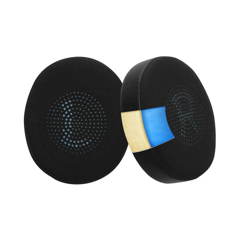 kwmobile 2x Kunstleder Ohr Polster für Jabra Evolve2 65 / 65MS / Evolve2 40 /40UC / Elite 45h Ohrpolster - Ersatz Ohrpolster - Kopfhörer Ersatzteile - Kopfhörer Ersatzpolster mit Cooling Effekt Schwarz  