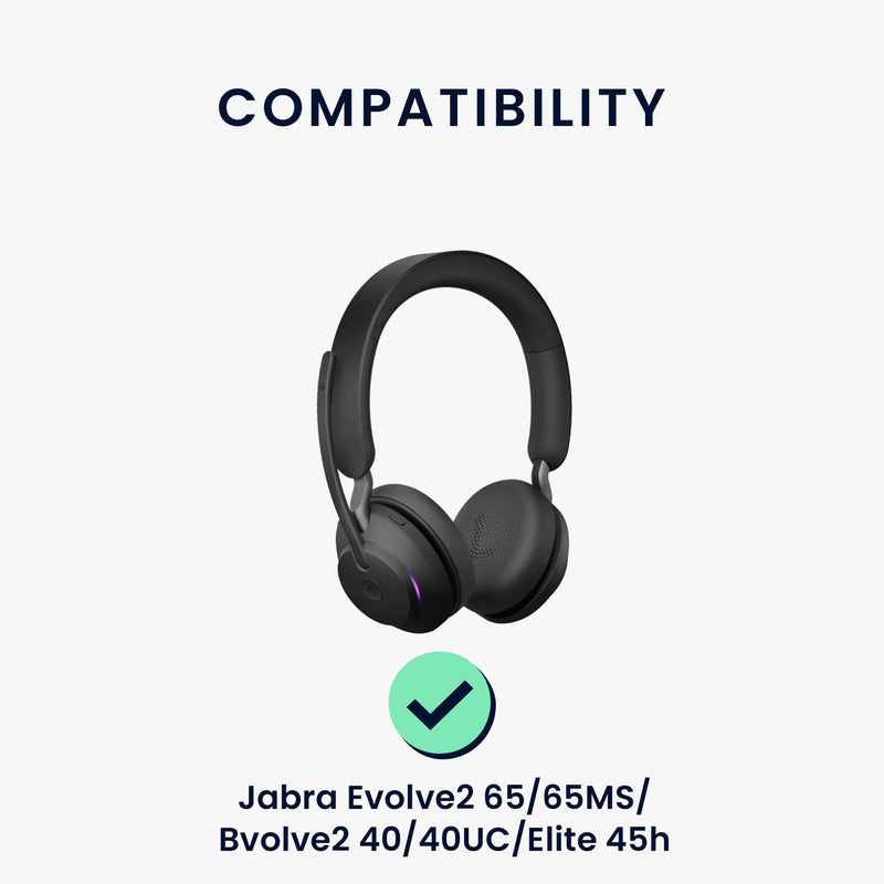 kwmobile Ohr Polster für Jabra Evolve2 65 / 65MS / Evolve2 40 / 40UC / Elite 45h Ohrpolster - Ersatz Ohrpolster - Kopfhörer Ersatzteile - Kopfhörer Ersatzpolster mit Cooling Effekt