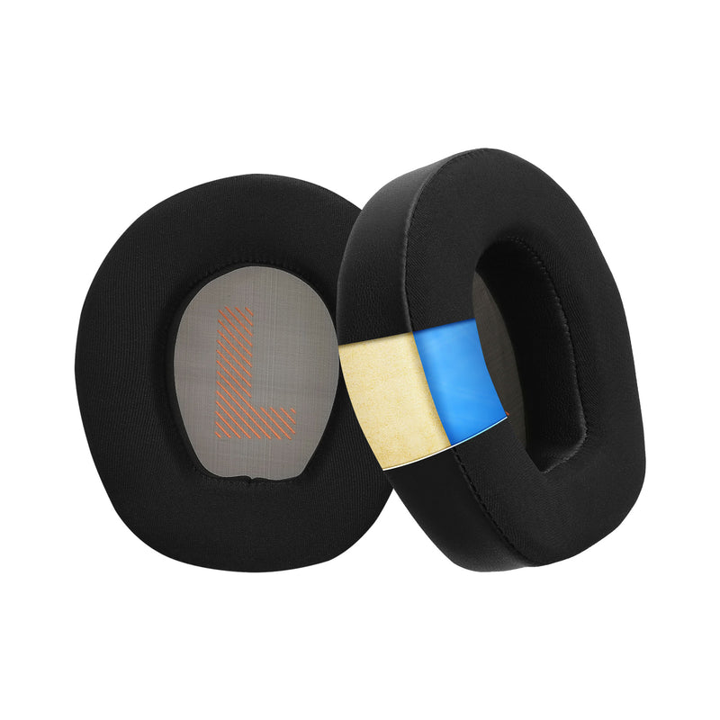 kwmobile 2x Kunstleder Ohr Polster für JBL Quantum 300 / Quantum 200 Ohrpolster - Ersatz Ohrpolster - Kopfhörer Ersatzteile - Kopfhörer Ersatzpolster mit Cooling Effekt Schwarz  