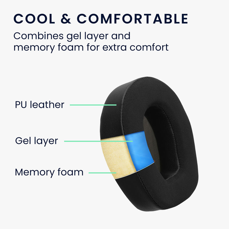 kwmobile Ohr Polster für JBL Quantum 300 / Quantum 200 Ohrpolster Ersatz Kopfhörer Ersatzteile mit Cooling Effekt