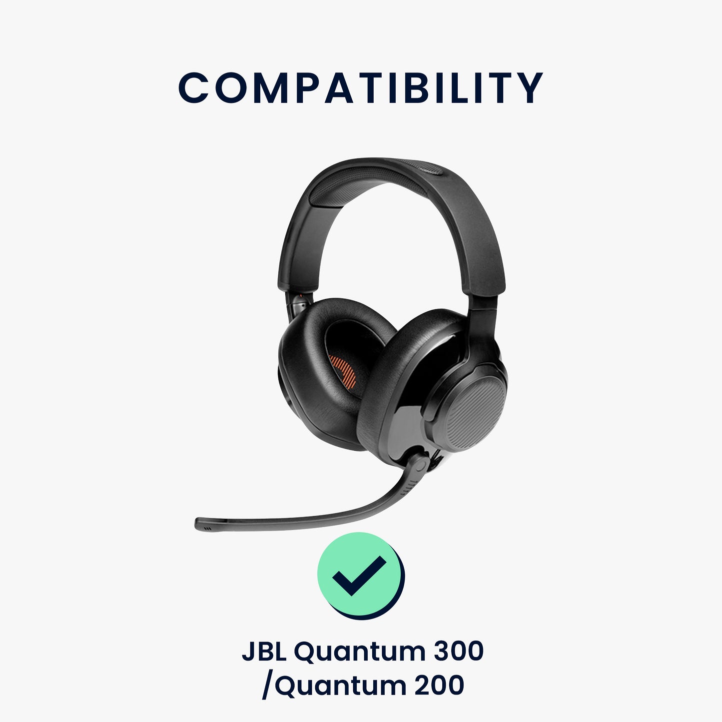kwmobile Ohr Polster für JBL Quantum 300 / Quantum 200 Ohrpolster Ersatz Kopfhörer Ersatzteile mit Cooling Effekt