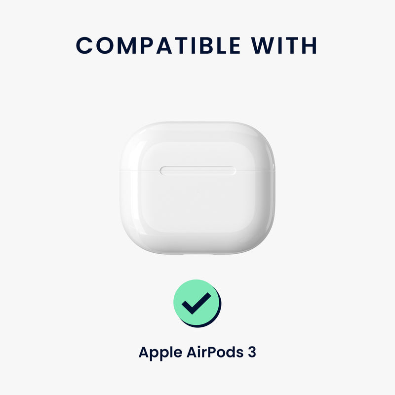 kwmobile In-Ear Kopfhörer Case für Apple AirPods 3 Hülle mit Karabiner - Headphones Case - Earphones Cover Etui