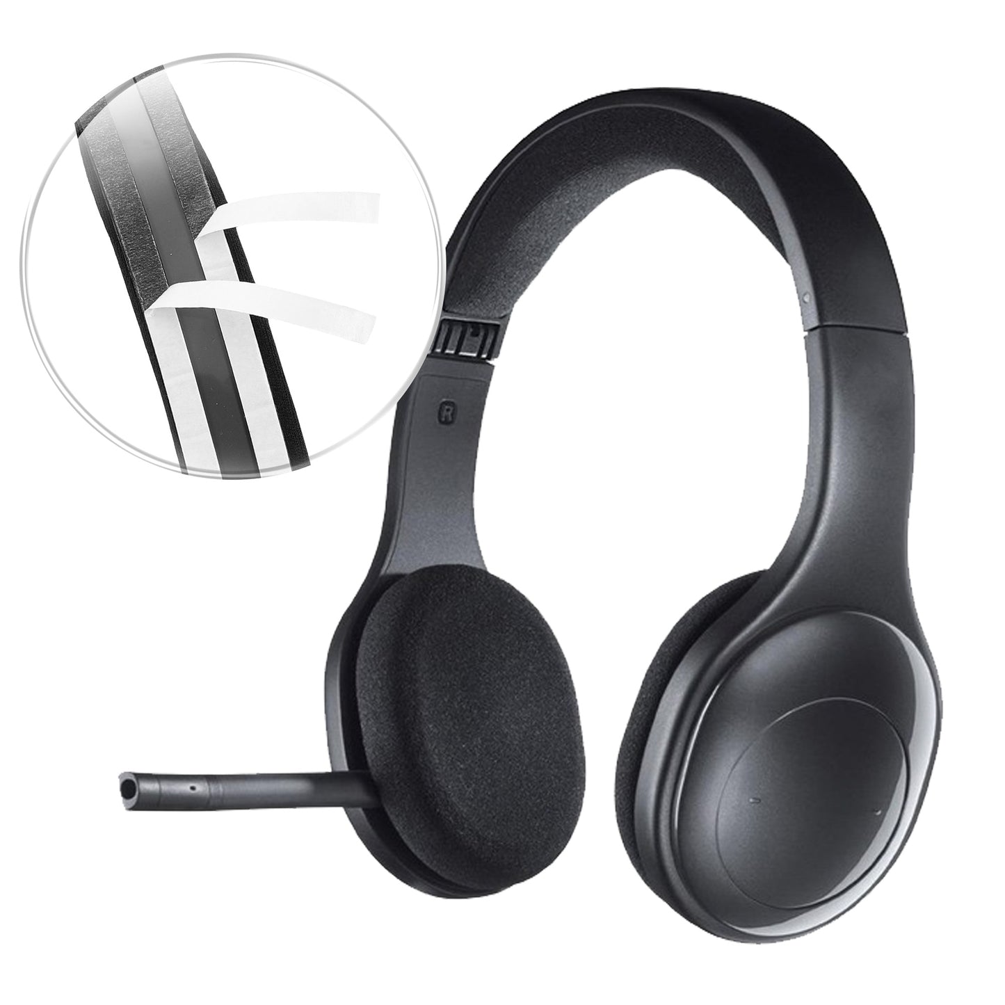 kwmobile Bügelpolster kompatibel mit Logitech H800 Over Ear Kopfhörer Ersatz Kopfbügel Polster