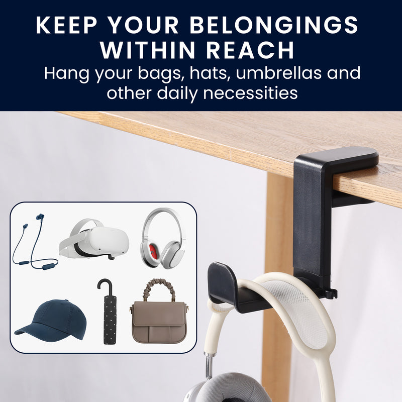 kwmobile Kopfhörer Halter kompatibel mit Headset / Overear headphone Headset Halterung - Kopfhörer Halterung - Kopfhörerhalter Headset Halter Schreibtisch