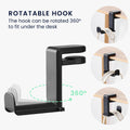 kwmobile Kopfhörer Halter kompatibel mit Headset / Overear headphone Headset Halterung - Kopfhörer Halterung - Kopfhörerhalter Headset Halter Schreibtisch