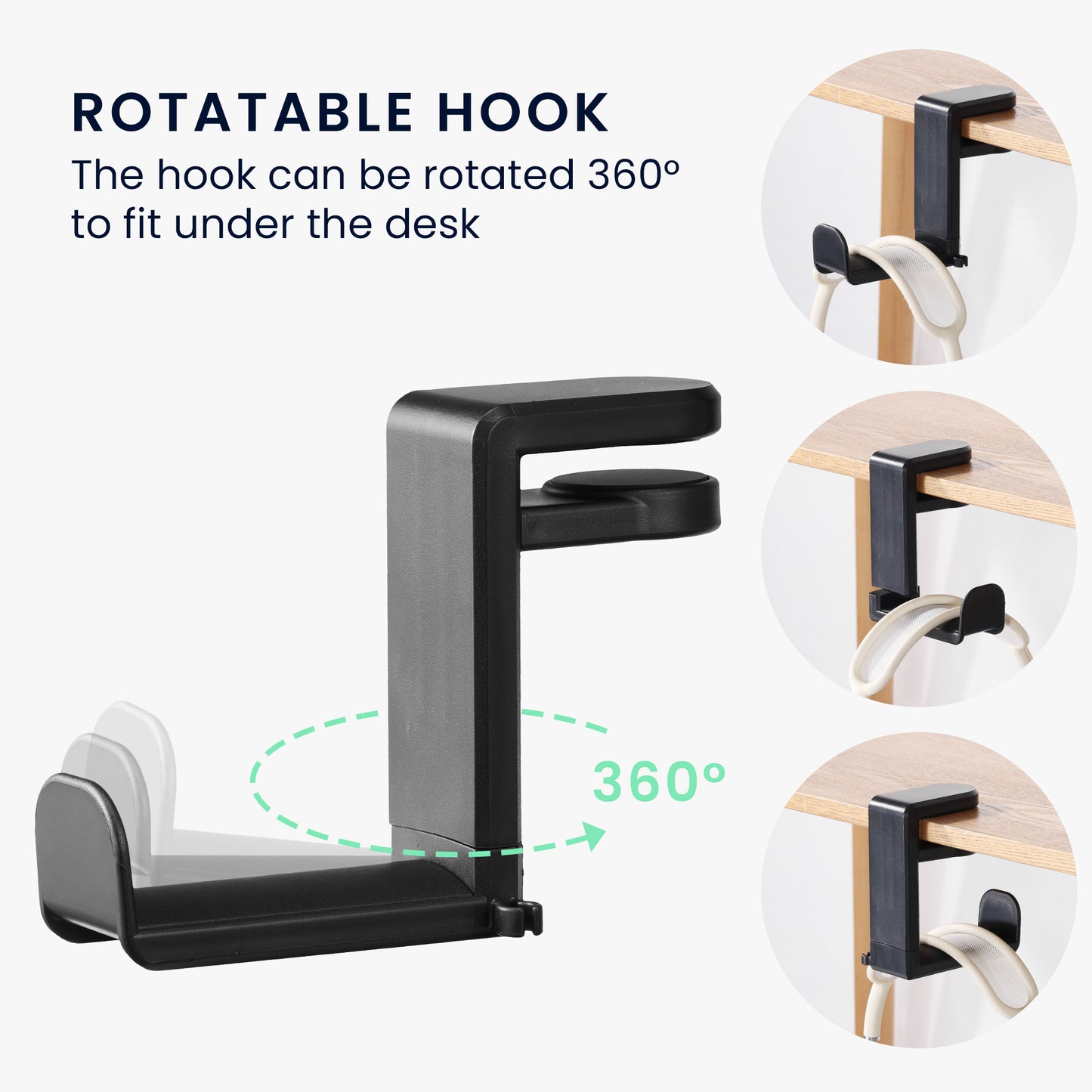 kwmobile Kopfhörer Halter kompatibel mit Headset / Overear headphone Headset Halterung - Kopfhörer Halterung - Kopfhörerhalter Headset Halter Schreibtisch