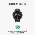 kwmobile Ersatzarmband kompatibel mit Amazfit Active Edge (A2212) / Active Edge (A2213) Armband - Fitnesstracker Sportarmband mit Uhrenverschluss