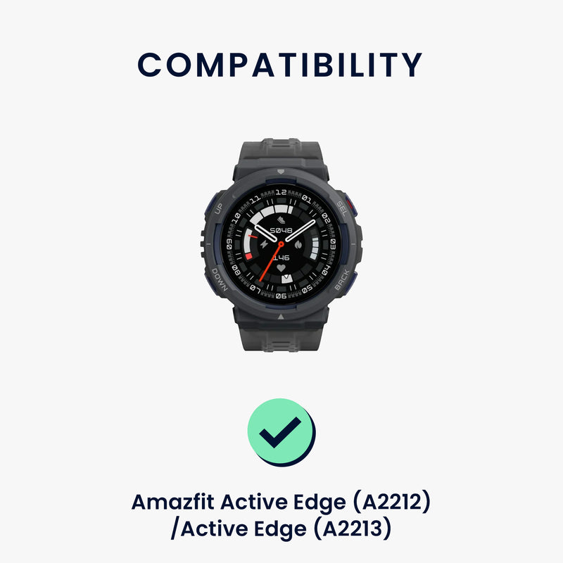 kwmobile Ersatzarmband kompatibel mit Amazfit Active Edge (A2212) / Active Edge (A2213) Armband - Fitnesstracker Sportarmband mit Uhrenverschluss