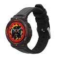kwmobile Ersatzarmband kompatibel mit Amazfit Active Edge (A2212) / Active Edge (A2213) Armband - Fitnesstracker Sportarmband aus Leder mit Uhrenverschluss - Schwarz Schwarz  [dsg02]
