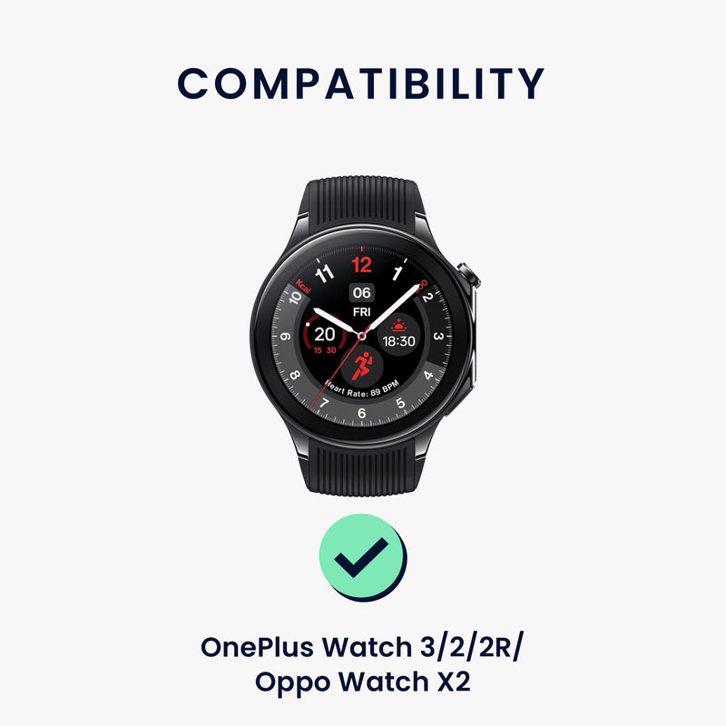 kwmobile Uhrenarmband für OnePlus Watch 3 / 2 / 2R / Oppo Watch X2 Armband Ersatzarmband für Fitnesstracker mit Uhrenverschluss Wechselarmband Smartwatch
