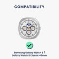 kwmobile Uhrenarmband für Samsung Galaxy Watch 8 Galaxy / Galaxy Watch 8 Classic 46mm Armband Ersatzarmband für Fitnesstracker mit Uhrenverschluss Wechselarmband Smartwatch