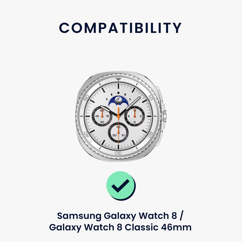 kwmobile Uhrenarmband für Samsung Galaxy Watch 8 Galaxy / Galaxy Watch 8 Classic 46mm Armband Ersatzarmband für Fitnesstracker mit Uhrenverschluss Wechselarmband Smartwatch
