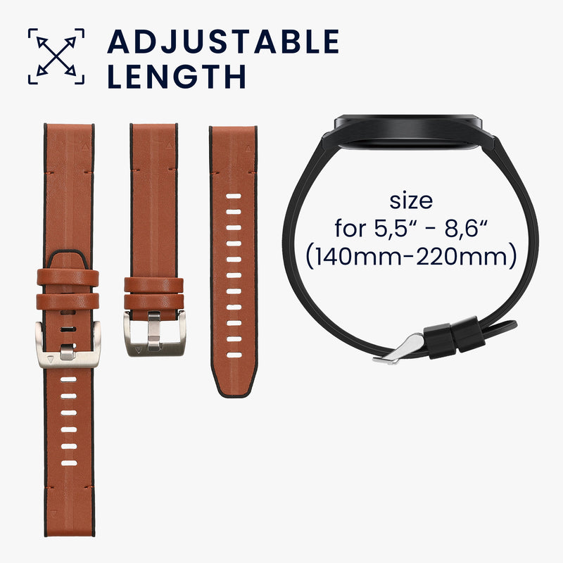 kwmobile Uhrenarmband für Garmin 20mm Fenix 8 43mm / Fenix 7S / Fenix 6S / Epix Pro 42mm Armband Ersatzarmband für Fitnesstracker mit Uhrenverschluss Wechselarmband Smartwatch