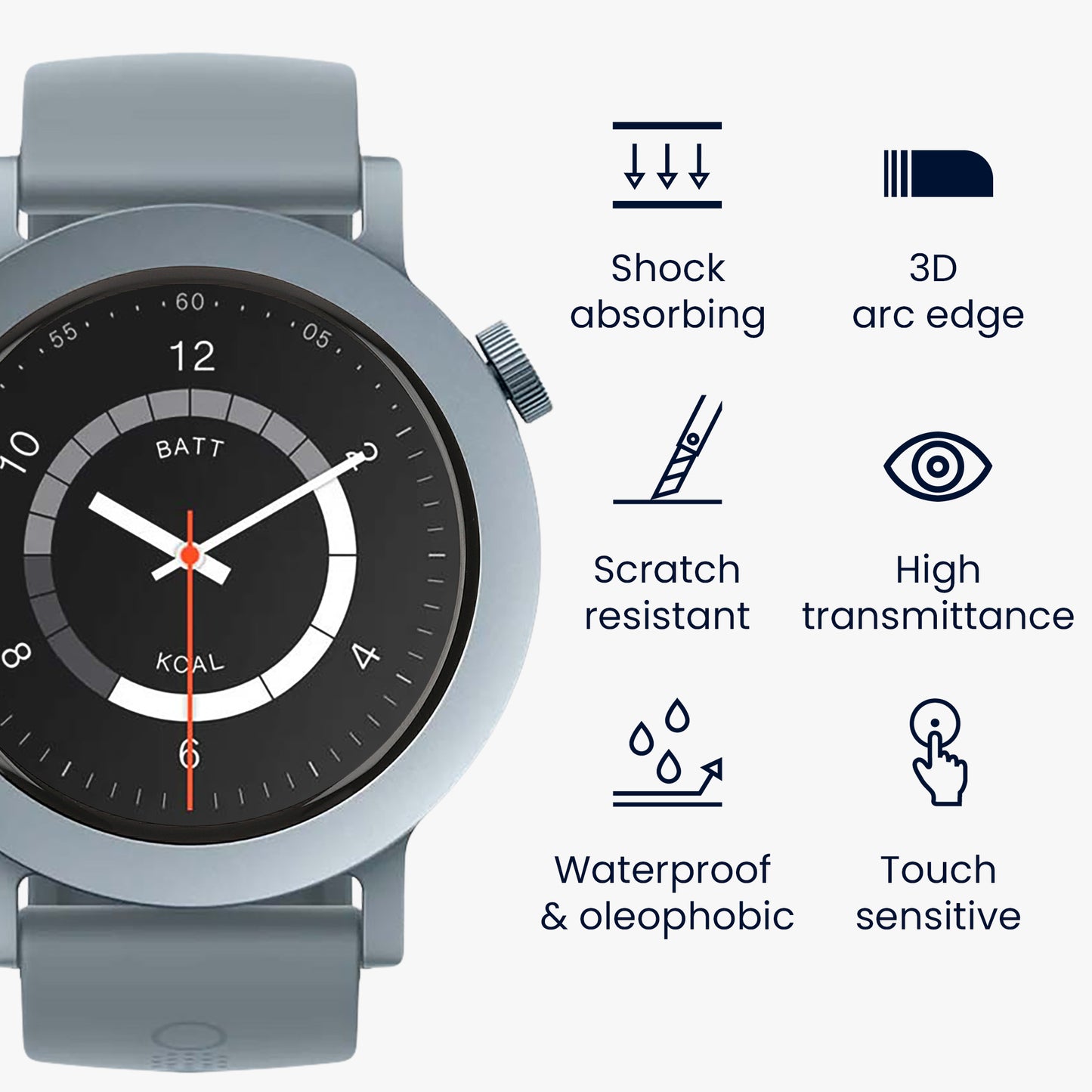 kwmobile Displayschutzfolie kompatibel mit CMF Watch 3 Pro Folie Schutzfolie für Fitness Tracker robuster Displayschutz