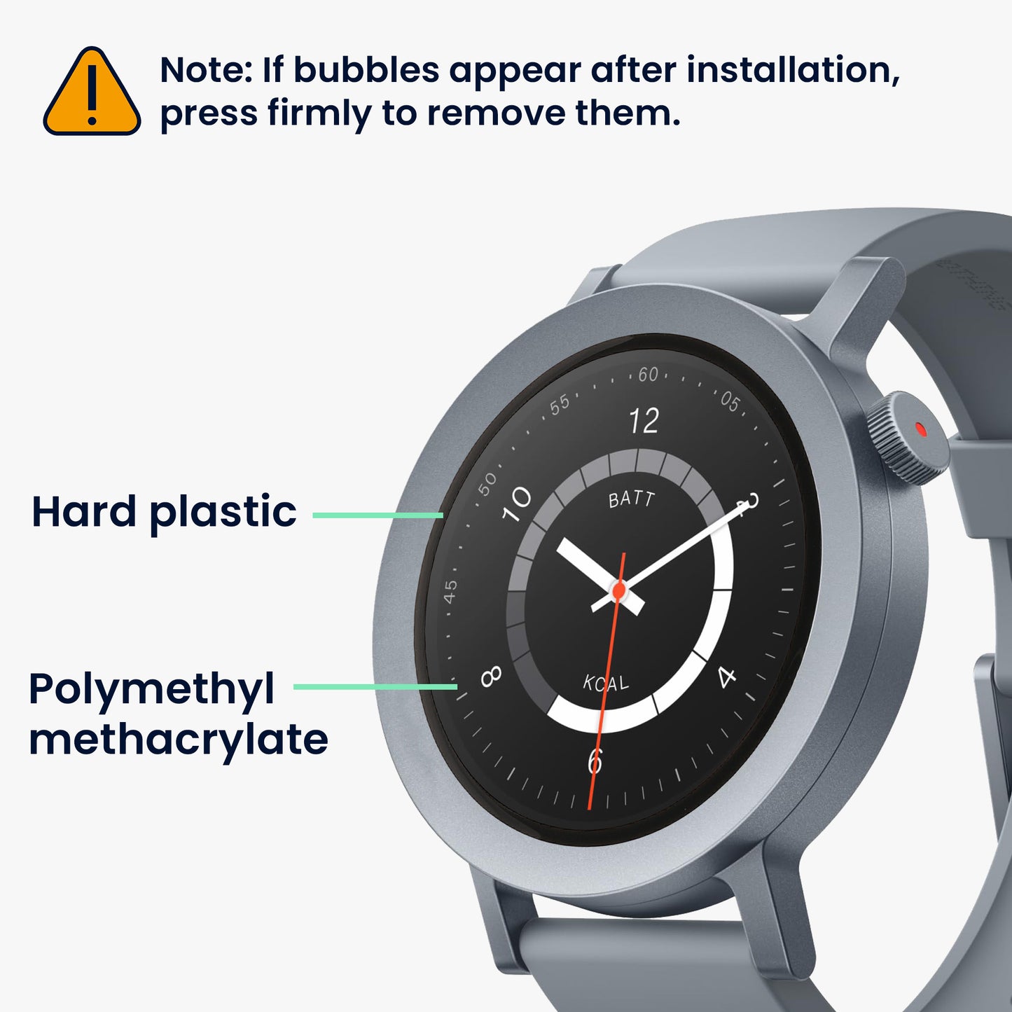 kwmobile Displayschutzfolie kompatibel mit CMF Watch 3 Pro Folie Schutzfolie für Fitness Tracker robuster Displayschutz