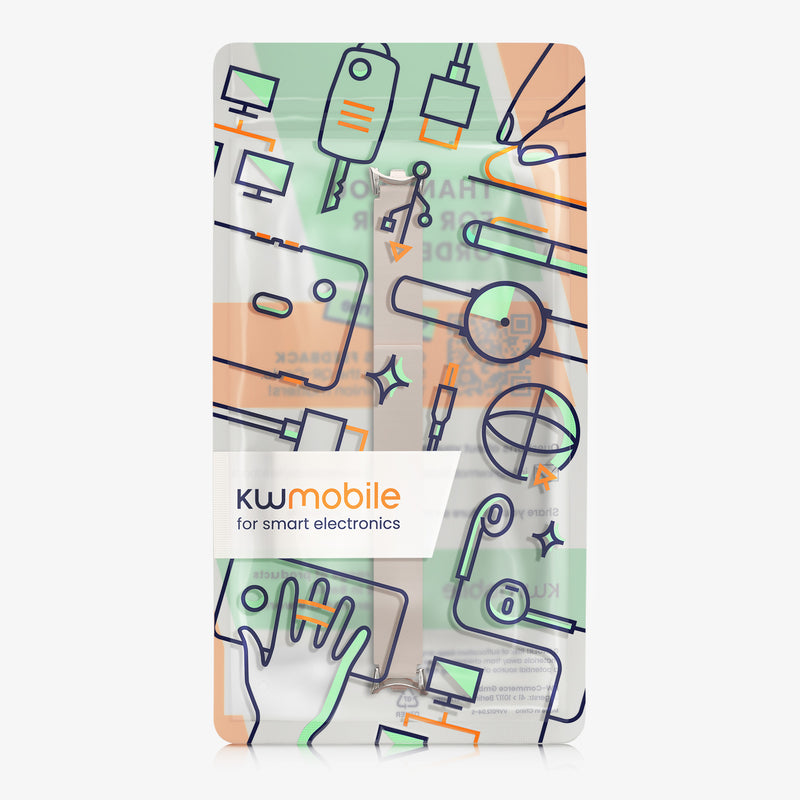 kwmobile Ersatzarmband kompatibel mit Xiaomi Mi Band 10 / Mi Band 9 / 8 Armband - Fitnesstracker Band mit Magnetverschluss Orange