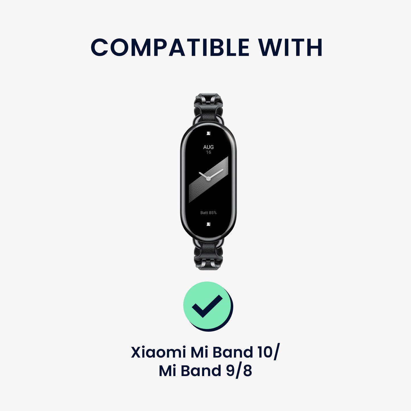 kwmobile Ersatzarmband kompatibel mit Xiaomi Mi Band 10 / Mi Band 9 / 8 Armband - Fitnesstracker Band mit Magnetverschluss Orange