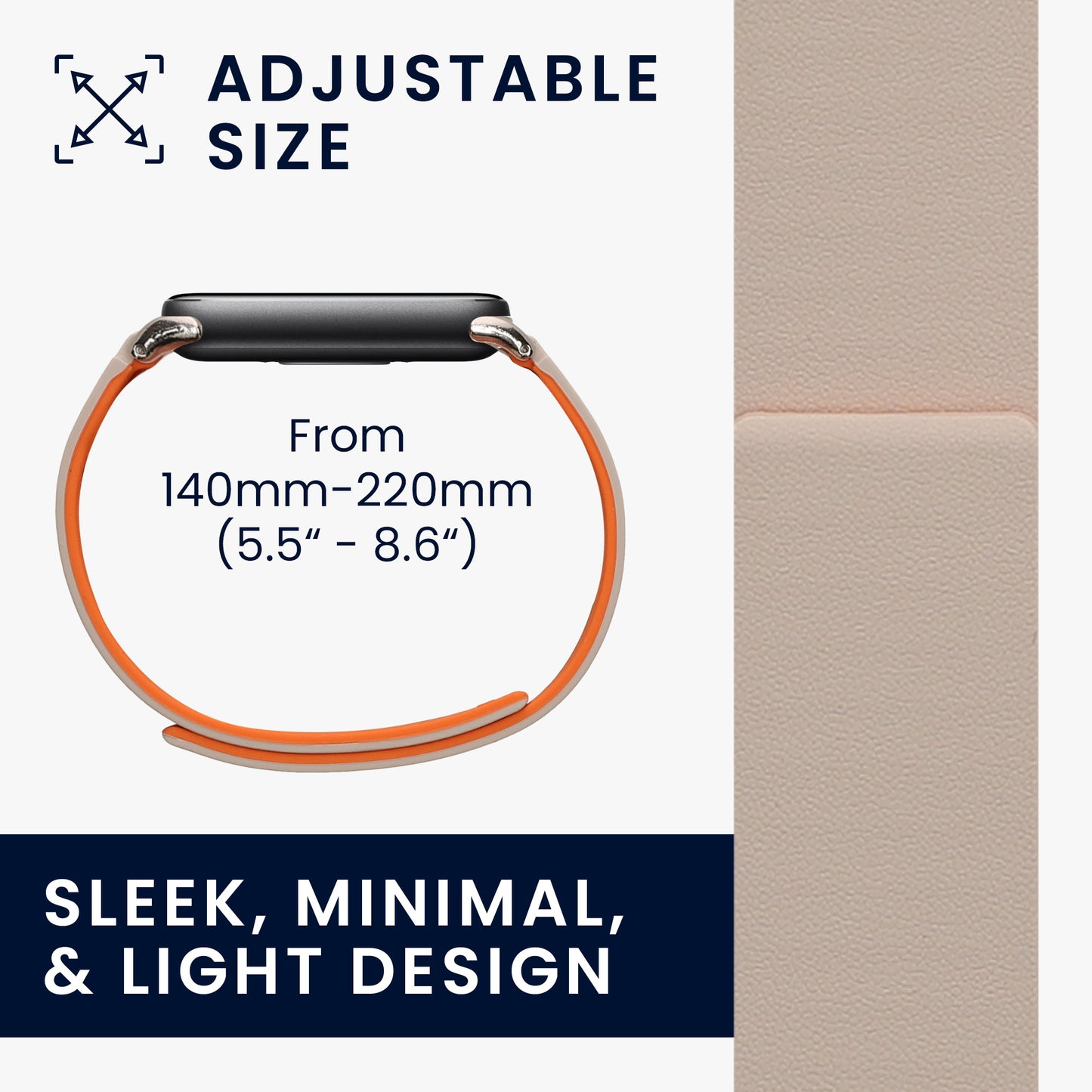 kwmobile Ersatzarmband kompatibel mit Xiaomi Mi Band 10 / Mi Band 9 / 8 Armband - Fitnesstracker Band mit Magnetverschluss Orange