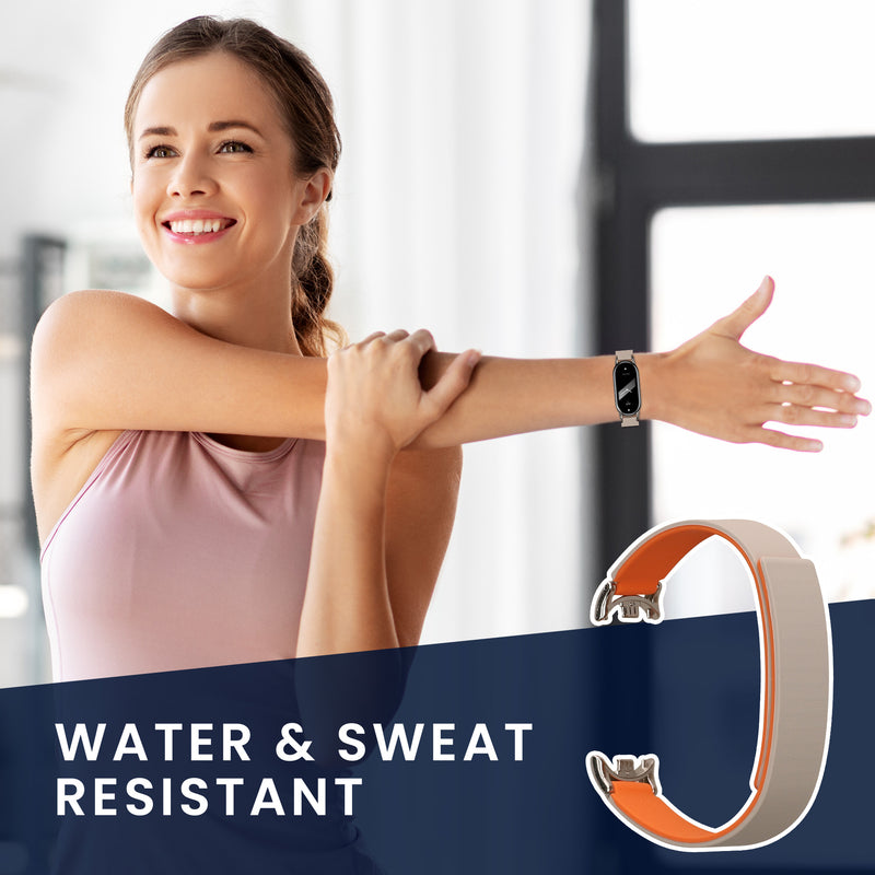 kwmobile Ersatzarmband kompatibel mit Xiaomi Mi Band 10 / Mi Band 9 / 8 Armband - Fitnesstracker Band mit Magnetverschluss Orange