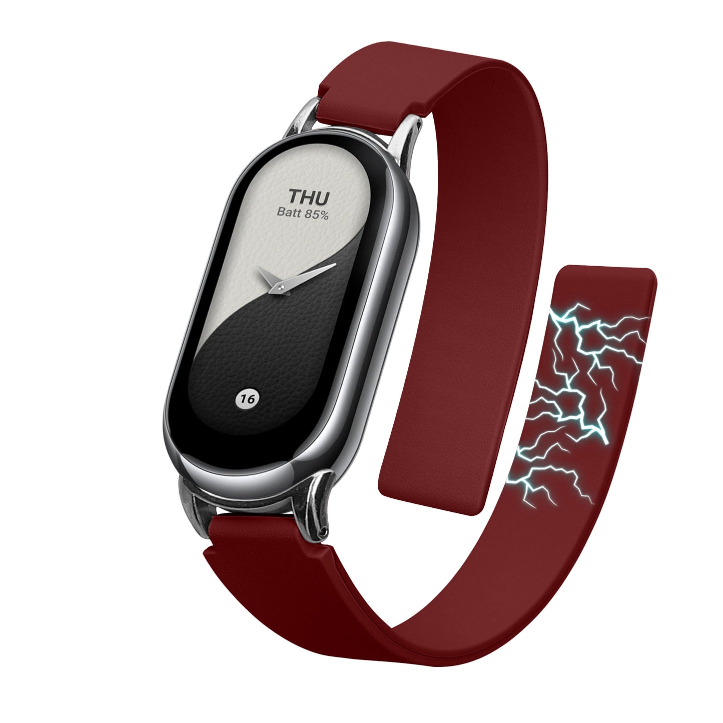 kwmobile Ersatzarmband kompatibel mit Xiaomi Mi Band 10 / Mi Band 9 / 8 Armband - Fitnesstracker Silikon Band mit Magnetverschluss Bordeaux Bordeaux  [dsg03]