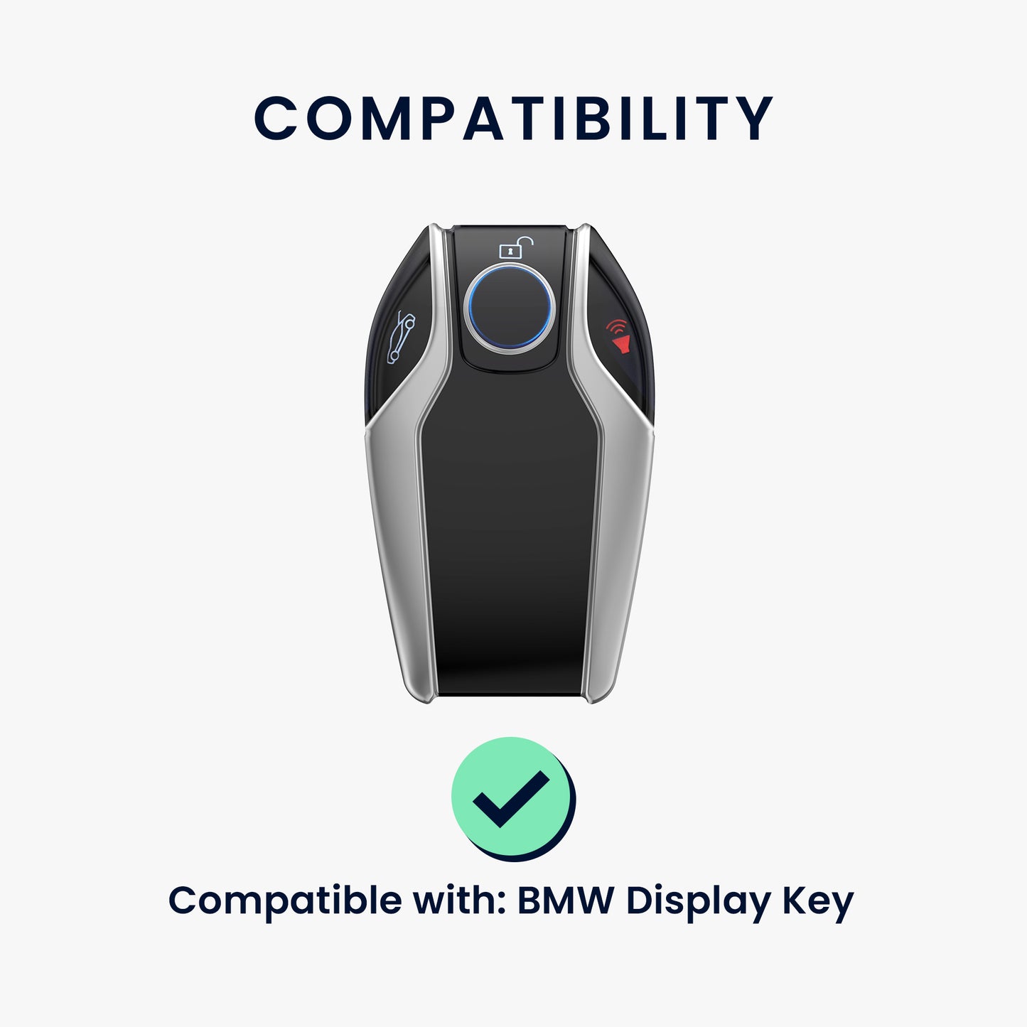 kwmobile Autoschlüssel Hülle kompatibel mit BMW Display Key Autoschlüssel
