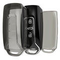 kwmobile Autoschlüssel Hülle kompatibel mit VW 3-Tasten Touareg EL R-Line e-Hybrid 2019-2025 Autoschlüssel - Schlüsselhülle Silikon Cover - Schwarz Transparent Schwarz  [dsg01]