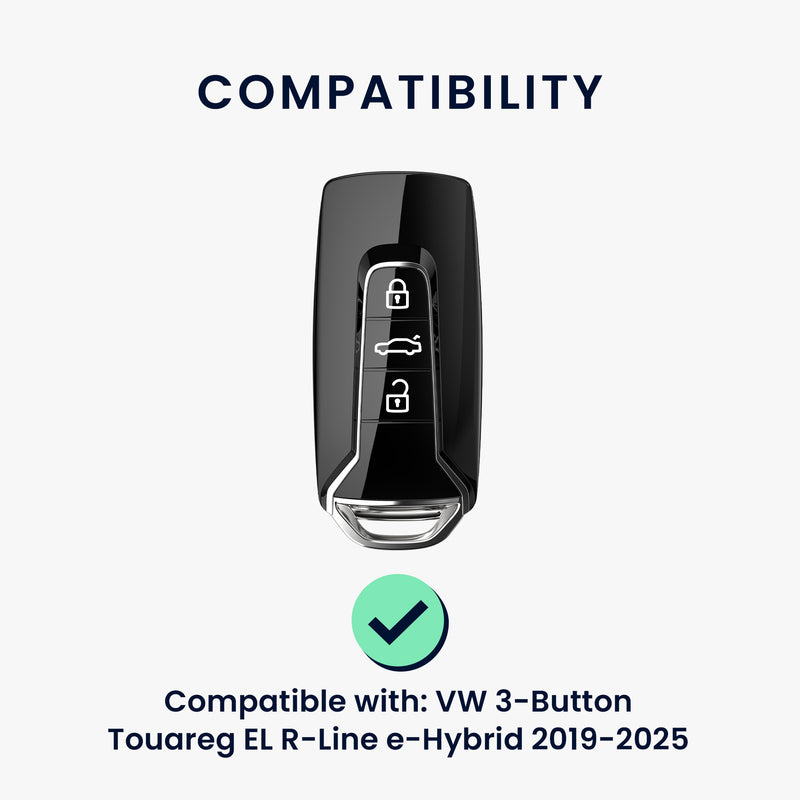 kwmobile Autoschlüssel Hülle kompatibel mit VW 3-Tasten Touareg EL R-Line e-Hybrid 2019-2025 Autoschlüssel