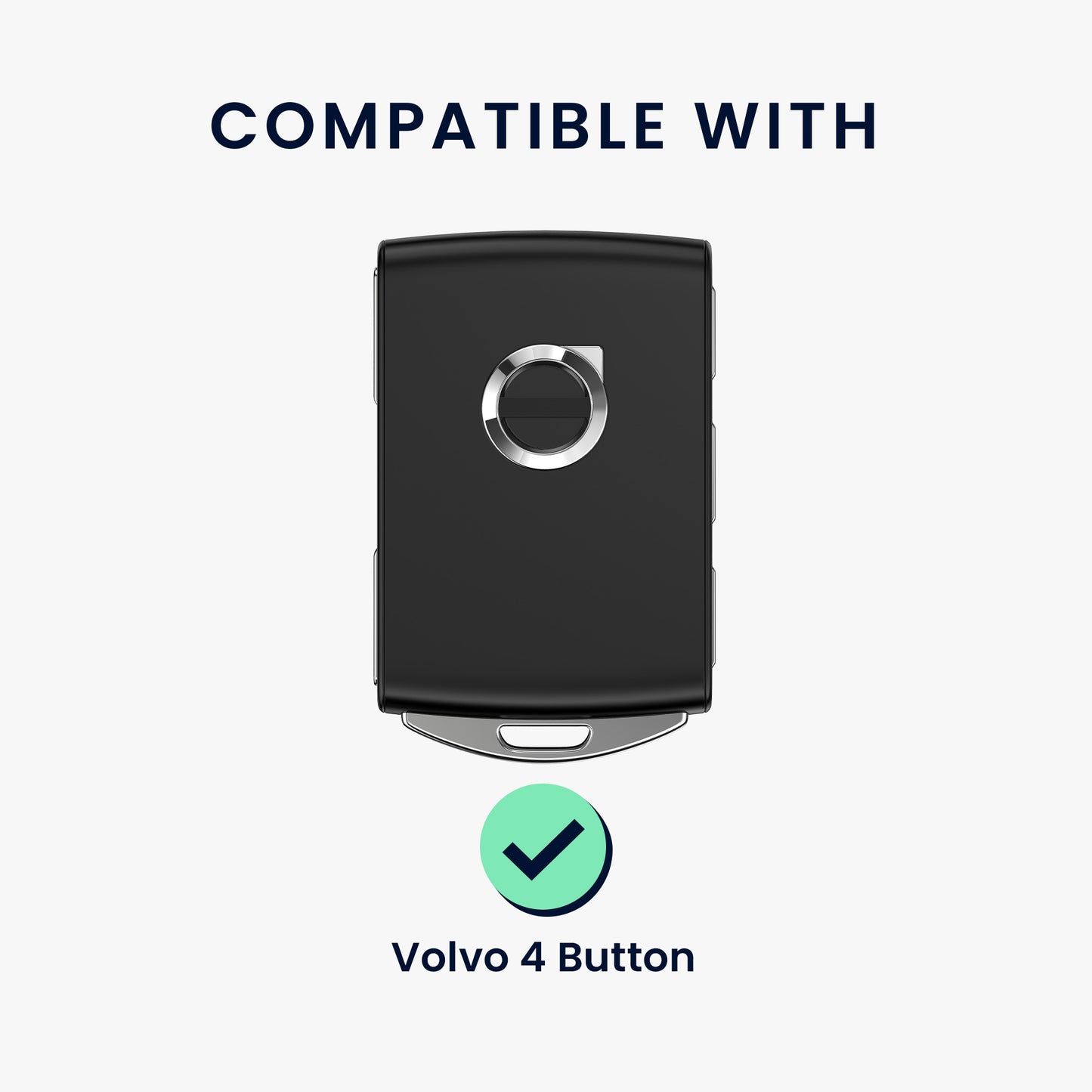 kwmobile Autoschlüssel Hülle kompatibel mit Volvo 4-Tasten Autoschlüssel Keyless Go
