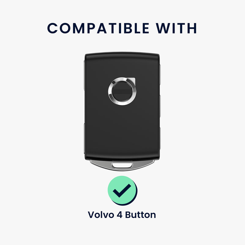 kwmobile Autoschlüssel Hülle kompatibel mit Volvo 4-Tasten Autoschlüssel Keyless Go