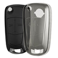 kwmobile Autoschlüssel Hülle kompatibel mit Opel Vauxhall 2-Tasten Klappschlüssel Autoschlüssel - Schlüsselhülle Silikon Cover