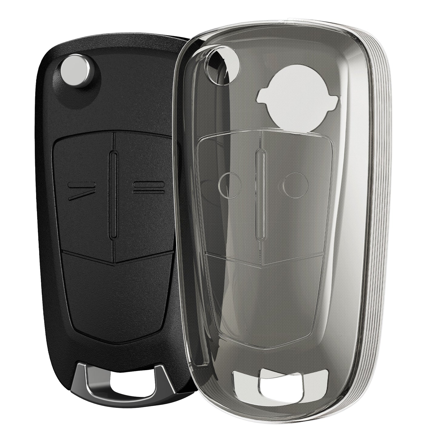 kwmobile Autoschlüssel Hülle kompatibel mit Opel Vauxhall 2-Tasten Klappschlüssel Autoschlüssel - Schlüsselhülle Silikon Cover