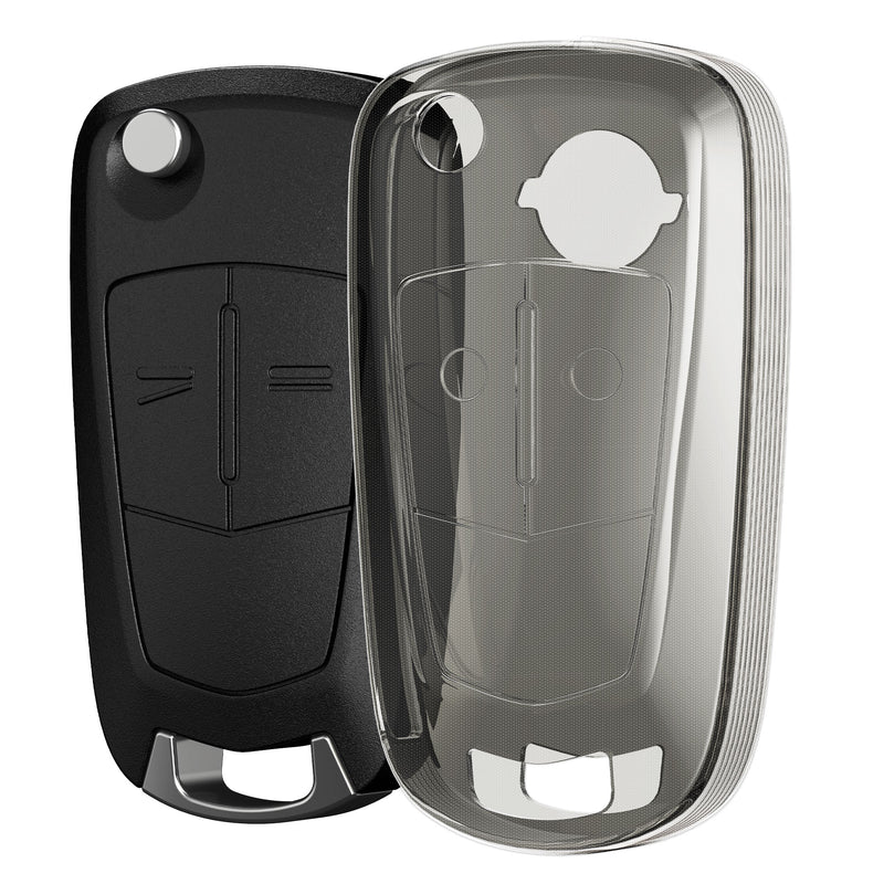 kwmobile Autoschlüssel Hülle kompatibel mit Opel Vauxhall 2-Tasten Klappschlüssel Autoschlüssel - Schlüsselhülle Silikon Cover