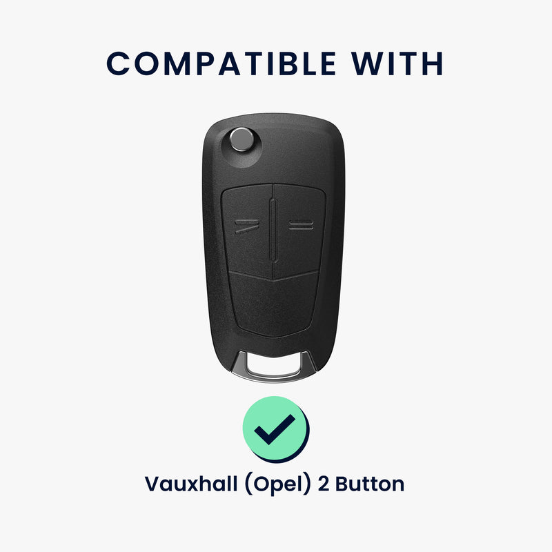 kwmobile Autoschlüssel Hülle kompatibel mit Opel Vauxhall 2-Tasten Klappschlüssel Autoschlüssel - Schlüsselhülle Silikon Cover