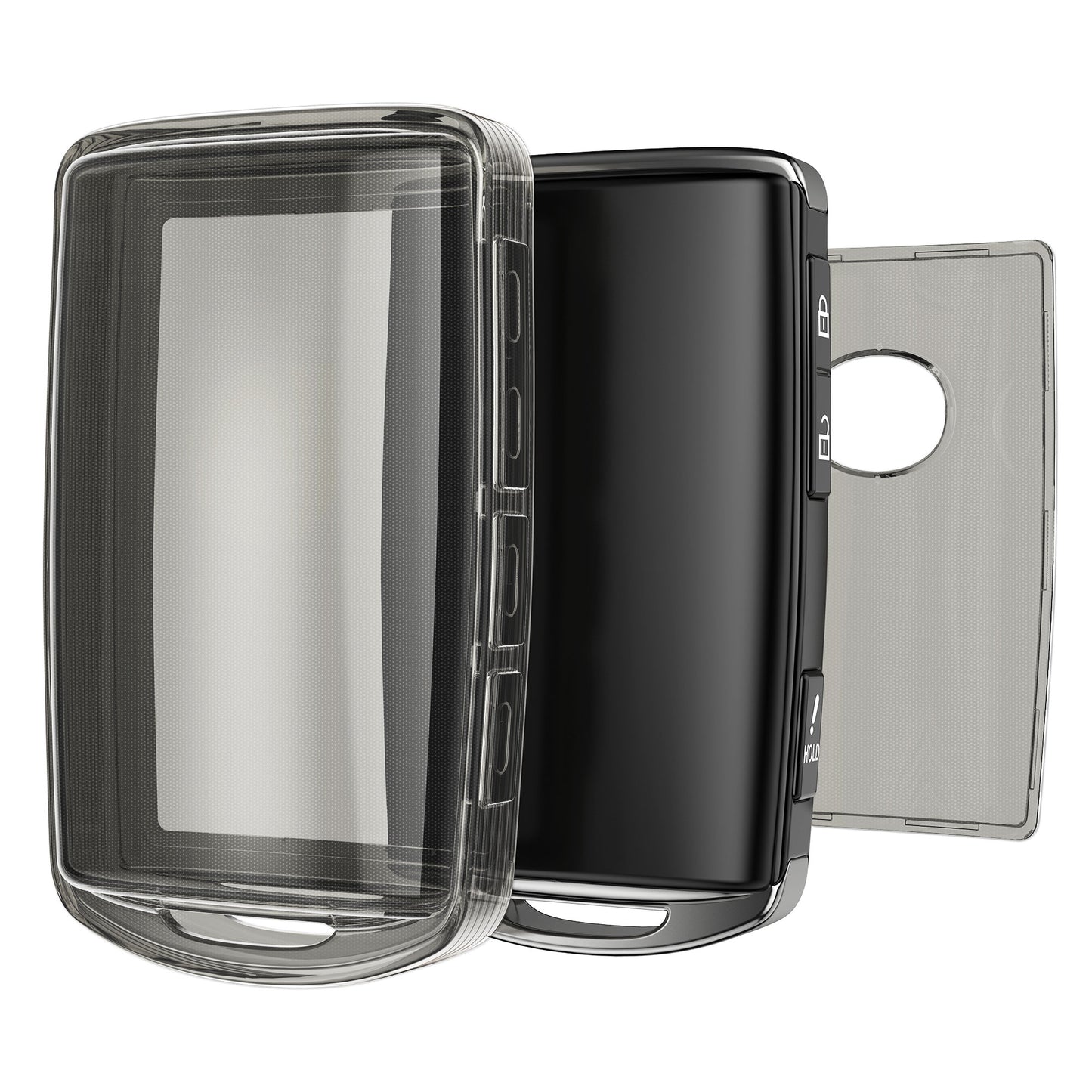 kwmobile Autoschlüssel Hülle kompatibel mit Mazda 3-Tasten CX30 CX50 CX60 CX90 MX-30 - Schlüsselhülle Silikon Cover - Schwarz Transparent Schwarz  [dsg01]