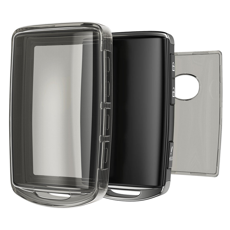 kwmobile Autoschlüssel Hülle kompatibel mit Mazda 3-Tasten CX30 CX50 CX60 CX90 MX-30 - Schlüsselhülle Silikon Cover - Schwarz Transparent Schwarz  [dsg01]