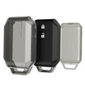 kwmobile Autoschlüssel Hülle kompatibel mit Suzuki 2-Tasten Autoschlüssel Keyless Go - Schlüsselhülle Silikon Cover - Schwarz Transparent Schwarz  [dsg01]
