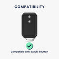 kwmobile Autoschlüssel Hülle kompatibel mit Suzuki 2-Tasten Autoschlüssel Keyless Go
