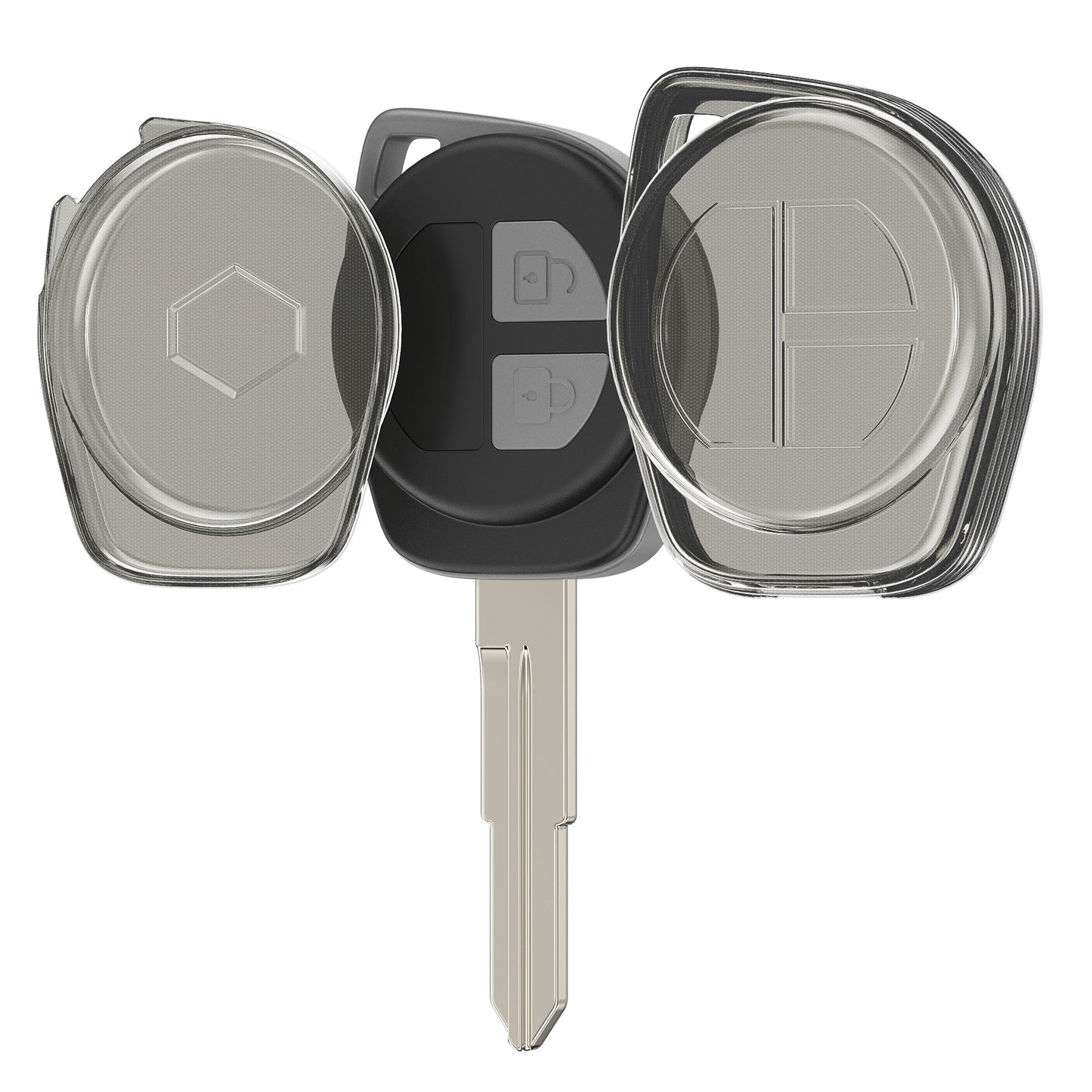 kwmobile Autoschlüssel Hülle kompatibel mit Suzuki 2-Tasten SmartKey Autoschlüssel Keyless Go - Schlüsselhülle Silikon Cover