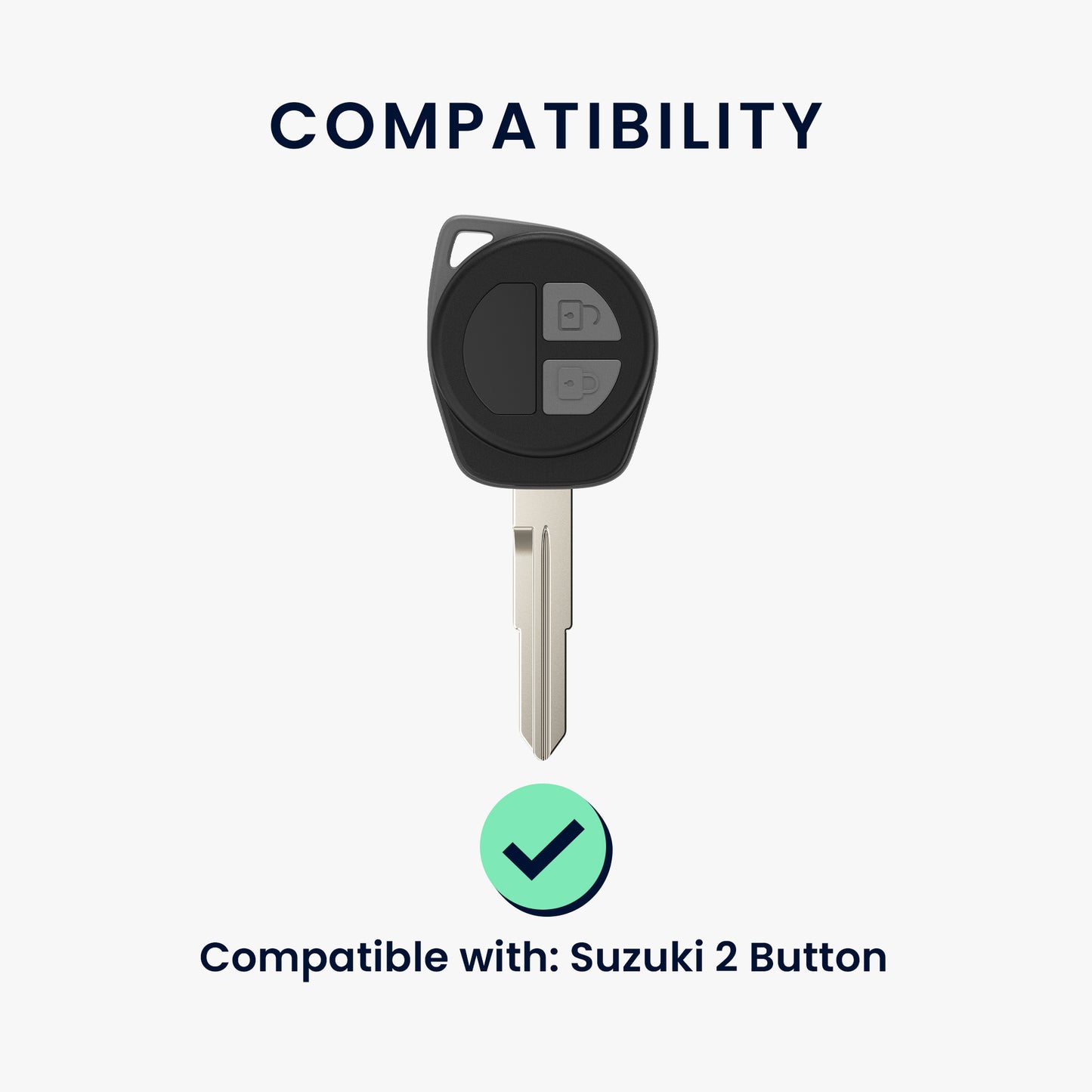 kwmobile Autoschlüssel Hülle kompatibel mit Suzuki 2-Tasten SmartKey Autoschlüssel Keyless Go - Schlüsselhülle Silikon Cover