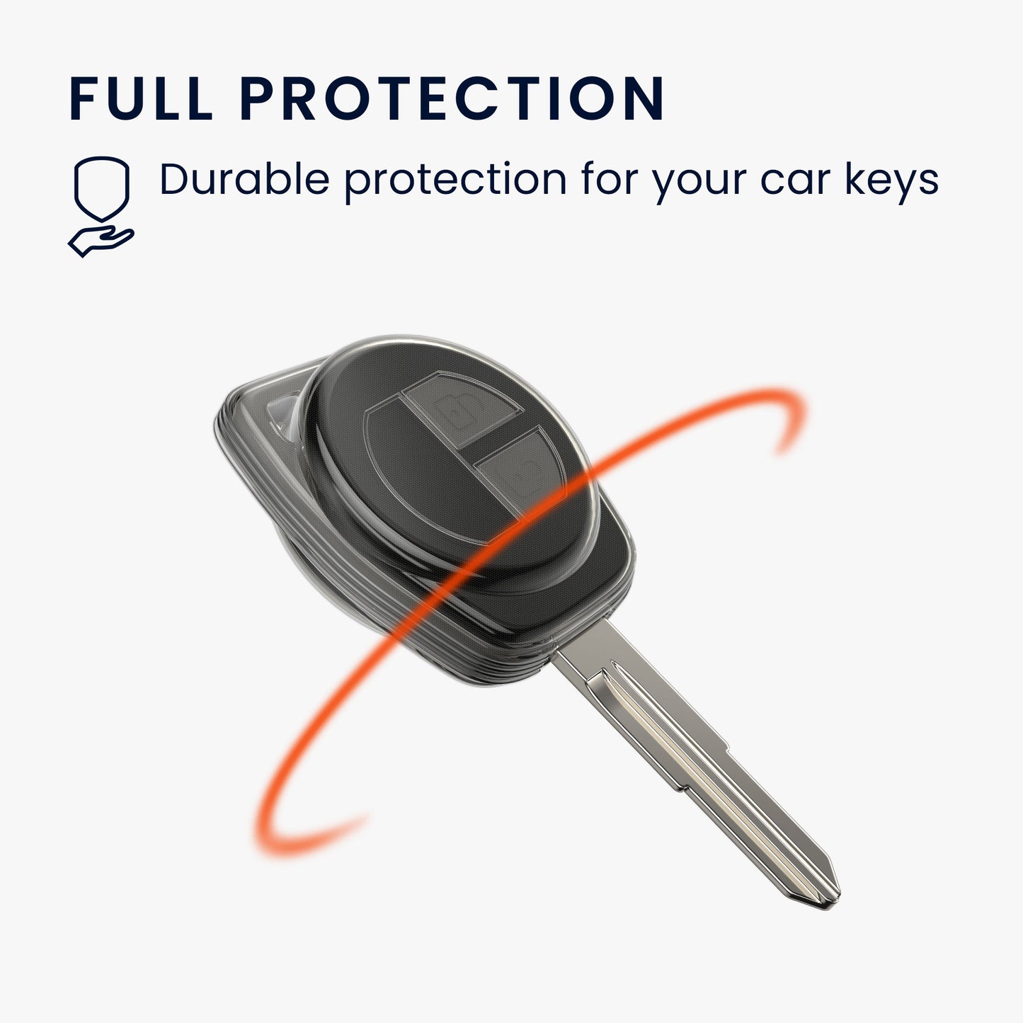 kwmobile Autoschlüssel Hülle kompatibel mit Suzuki 2-Tasten SmartKey Autoschlüssel Keyless Go - Schlüsselhülle Silikon Cover