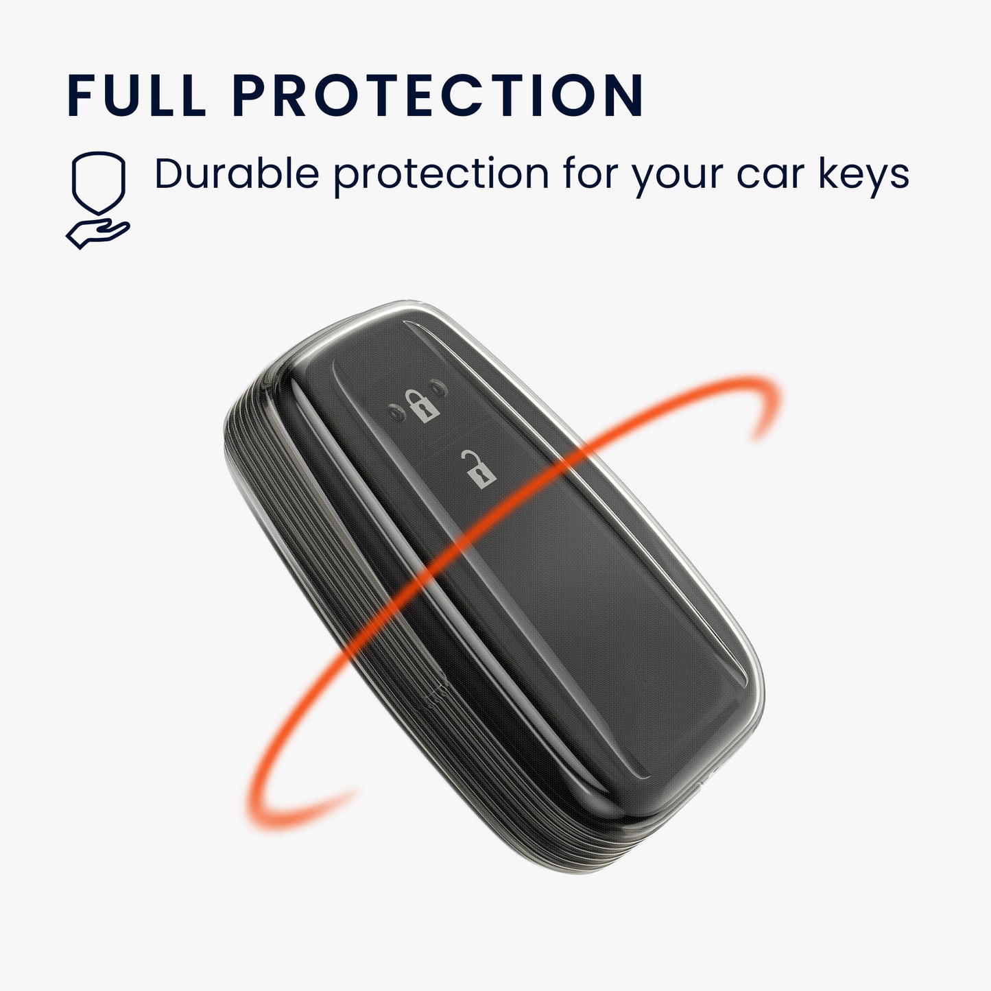 kwmobile Autoschlüssel Hülle kompatibel mit Toyota 2-Tasten Smart Key Autoschlüssel - Schlüsselhülle Silikon Cover